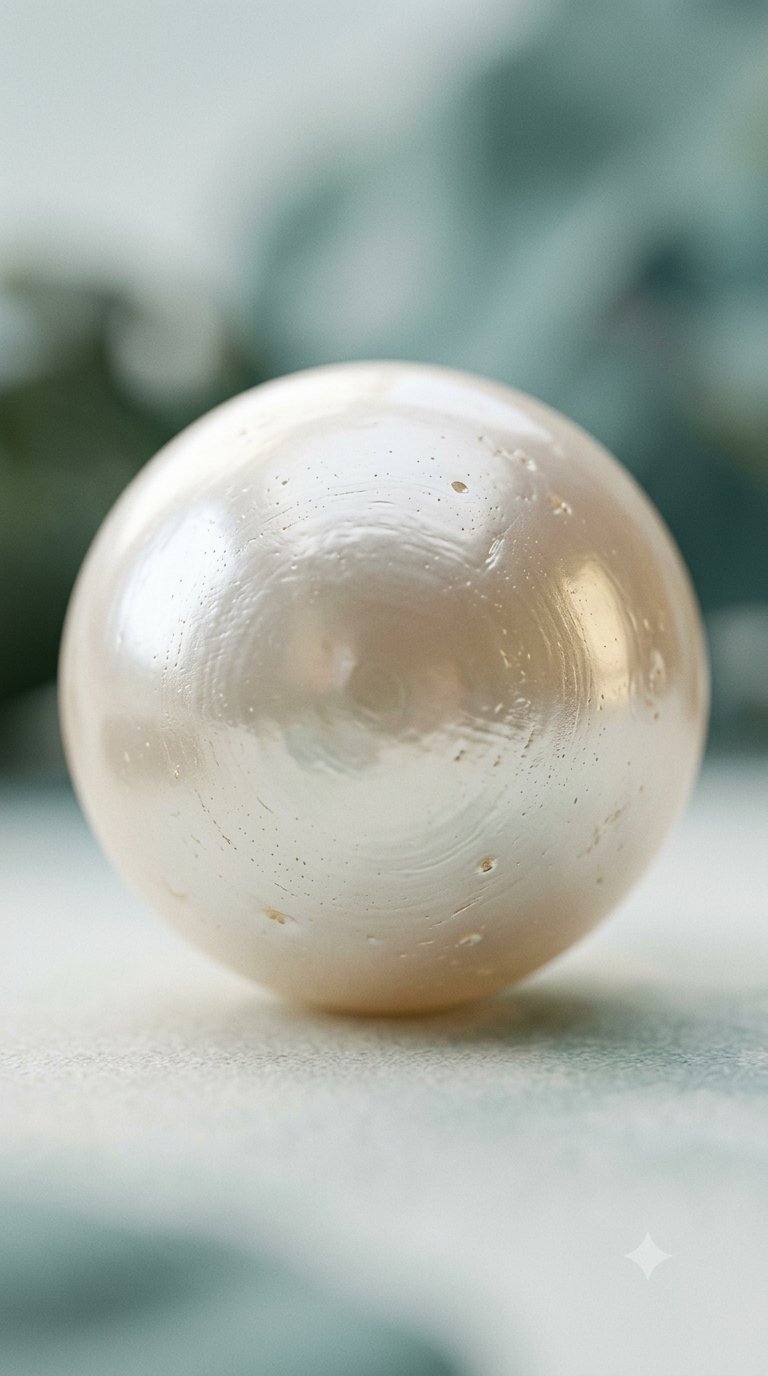 Single Akoya pearl with natural lustre