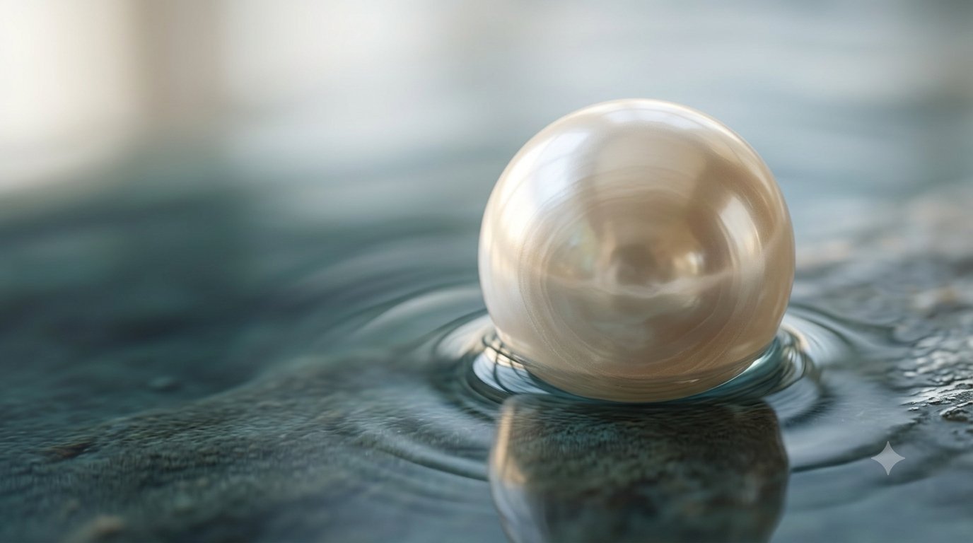 Akoya pearl, close view