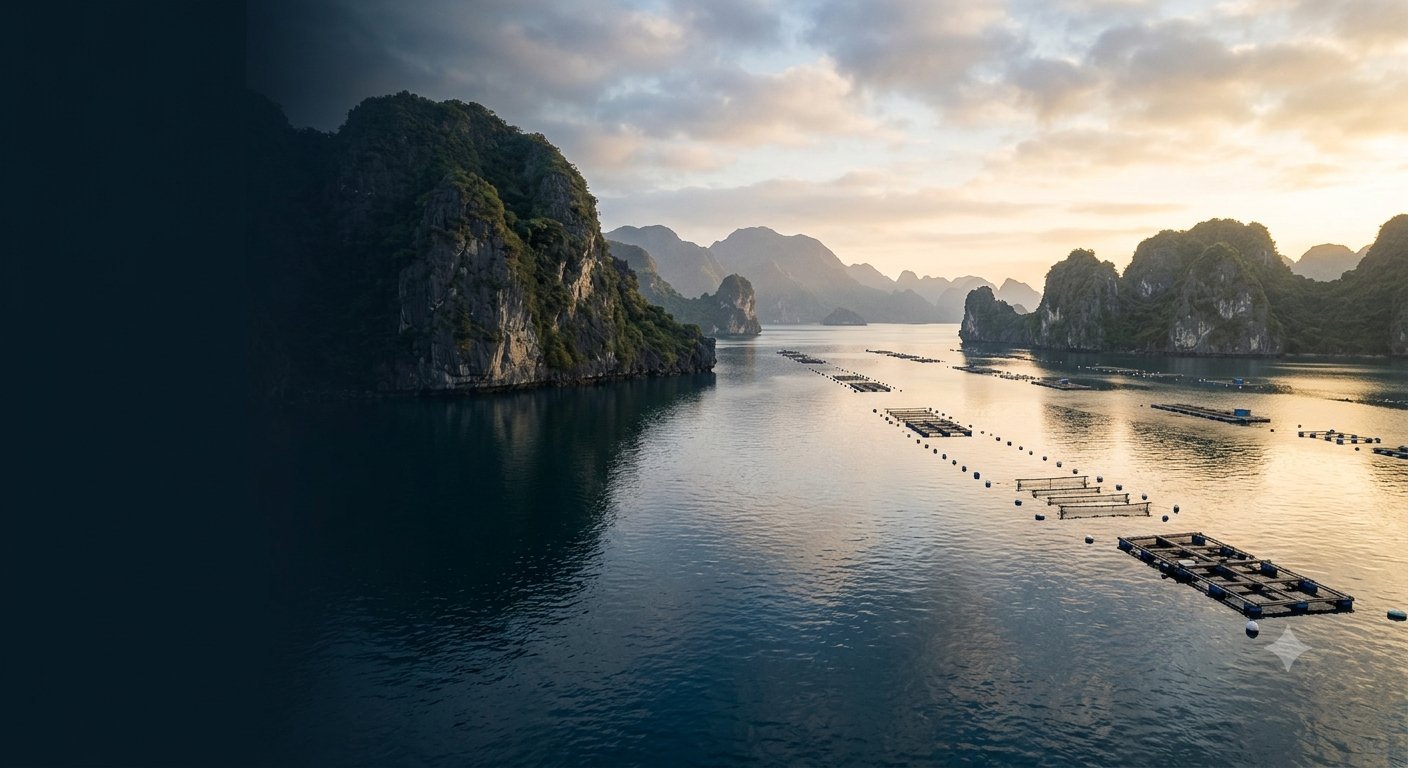Marine environment of North Vietnam where Akoya pearls are cultivated